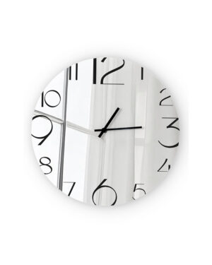 orologio da parete classico in alluminio DIBOND® specchiato argento